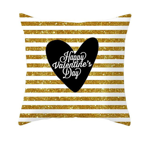 Load image into Gallery viewer, Black White Heart Cushion Cover Arrow I Love You Letters Happy Valentine Pillow Covers Gifts for Couples Valentine's Decoration
