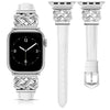 White with silver buckle