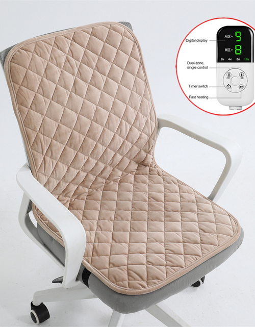 Load image into Gallery viewer, Heated Seat Cushion, 220V Electric Mat, Office Chair Warmer, Smart Timer, Integrated Backrest
