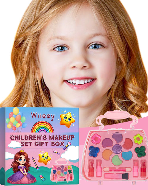 Load image into Gallery viewer, Kids Makeup Set Gift Box Kids Play Fun Girl Makeup Lipstick Eyeshadow Makeup
