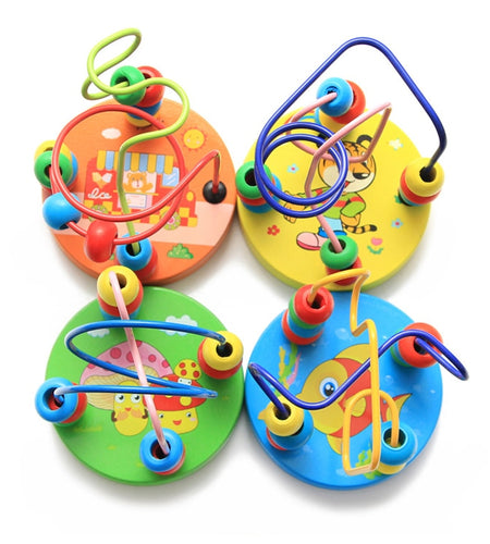 Baby Toddler Educational Lovely Animals Round beads Kids Toys For Newborns Children Cribs Stroller Mobile Montessori 9*11cm