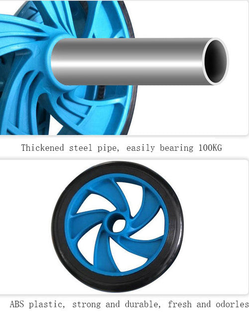 Load image into Gallery viewer, Abdominal Exercise Roller - Classic Dual Wheel with Foam Handles - Includes Extra Thick Knee Pad
