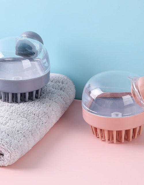 Load image into Gallery viewer, Hair Wash Comb Clear Brush Fluid Press Scalp Massage Bath Cleaning Shower Brush Home Shampoo Scrubber
