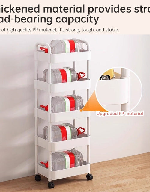 Load image into Gallery viewer, Multi-Layer Wheeled Utility Cart (for home, kitchen, bathroom storage: snacks, books)
