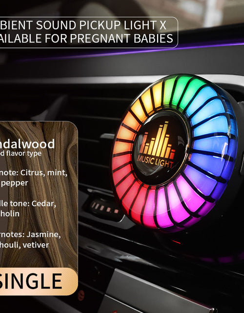Load image into Gallery viewer, Car aromatherapy air outlet atmosphere light Car sound pickup light Car perfume voice-controlled rhythm light
