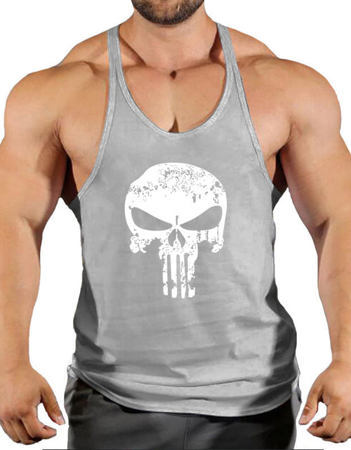 Load image into Gallery viewer, Fitness vest men's loose sleeveless T-shirt sports clothes camisole sports training top
