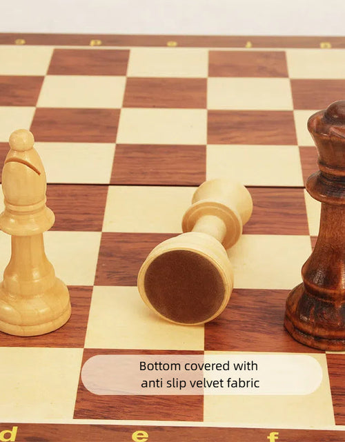 Load image into Gallery viewer, Magnetic Wood Chess Folding Chess Board Puzzle Game for Adults and Children Checkers Toy
