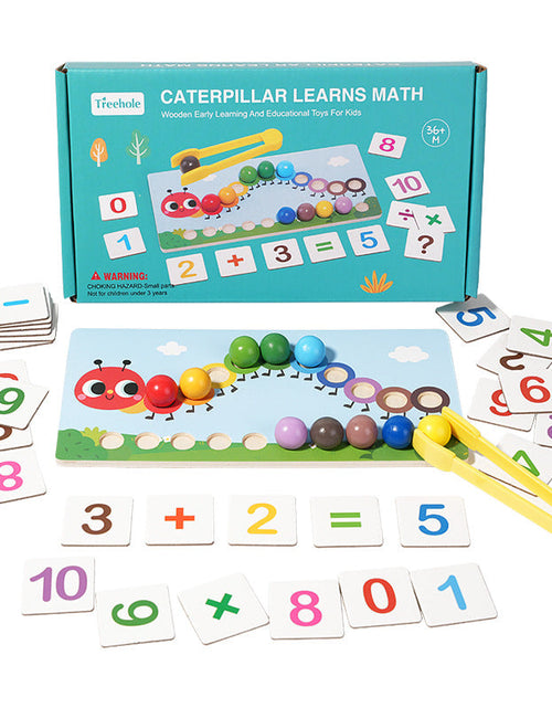 Load image into Gallery viewer, Early education puzzle children caterpillar calculation clip bead color cognition concentration training toy
