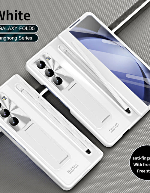 Load image into Gallery viewer, Suitable for Samsung Galaxy Z Fold6 mobile phone case shell film integrated bracket with stylus Z Fold5 anti-fall
