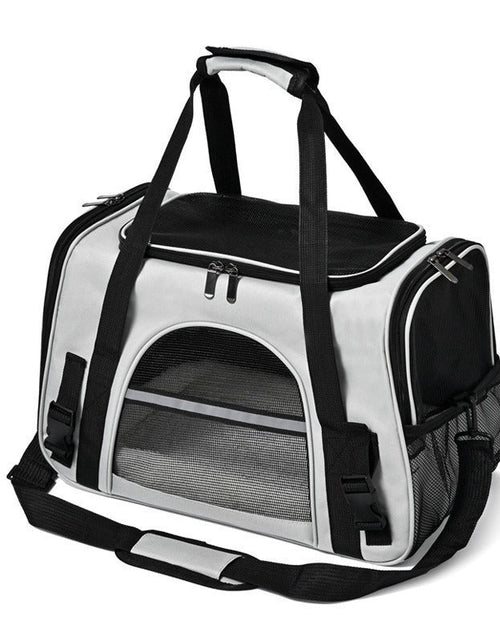 Load image into Gallery viewer, Foldable &amp; Expandable Pet Carrier Bag - Mesh Breathable Cat/Dog Travel Bag, Convertible Crossbody Handbag for Small Pets
