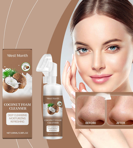 West&Month Coconut Foam Cleanser Gentle Pore Cleanser Refreshing Moist Cleanser
