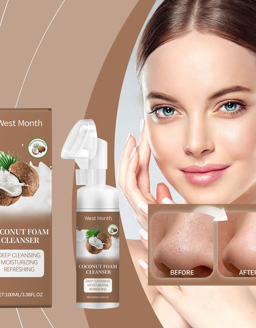 Load image into Gallery viewer, West&amp;Month Coconut Foam Cleanser Gentle Pore Cleanser Refreshing Moist Cleanser
