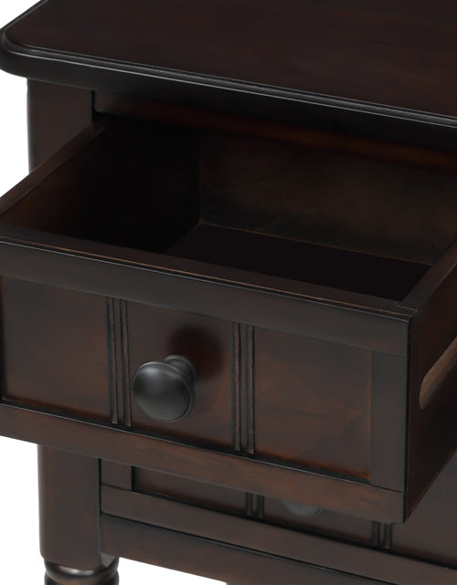 Load image into Gallery viewer, TREXM Narrow Console Desk, Ultra Thin Sofa Table with Three Storage Drawers and Living Room Bottom Shelves (Espresso)
