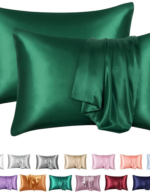 Load image into Gallery viewer, Simulation silk solid color polyester pillowcase envelope pillow pillow cases pillow pair multi-color
