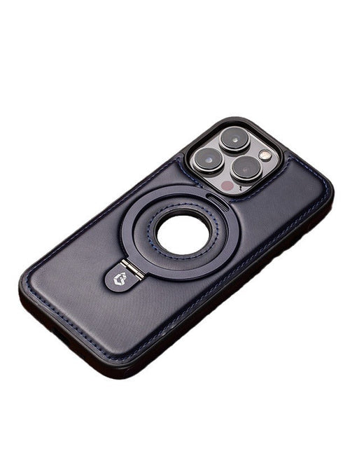 Load image into Gallery viewer, Suitable for Apple 16Promax phone case leather magnetic bracket iPhone 15 anti drop protective case
