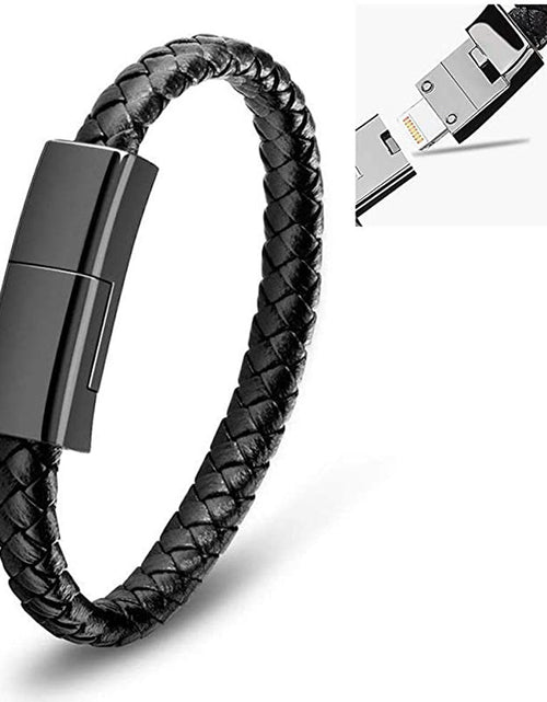 Load image into Gallery viewer, Bracelet style data cable suitable for Apple Android fast power bank short charging cable
