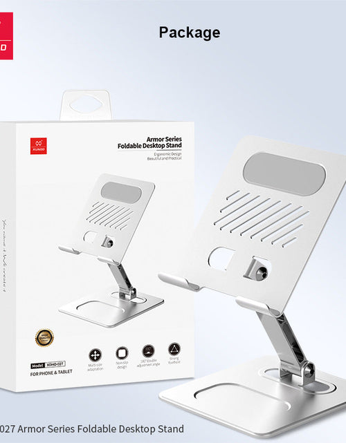 Load image into Gallery viewer, Suitable for tablet stand, iPad desktop stand, mobile phone universal metal heat dissipation, foldable lazy person stand
