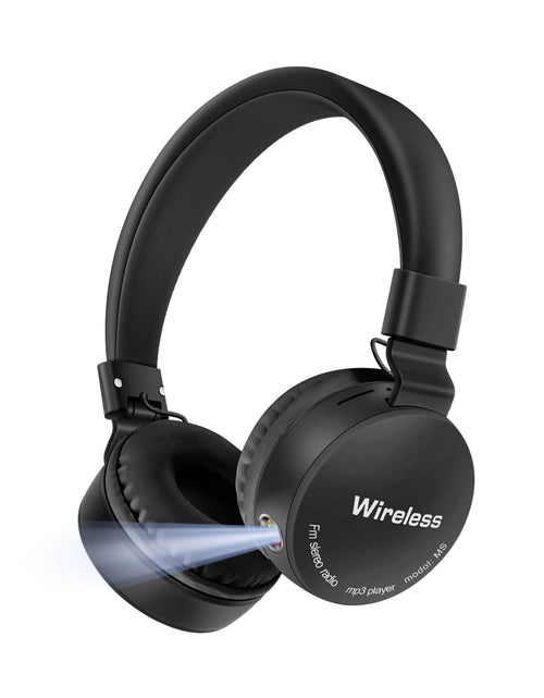 Load image into Gallery viewer, AKZ-B67 Bluetooth headset with high battery flashlight lighting headset card insertion FM
