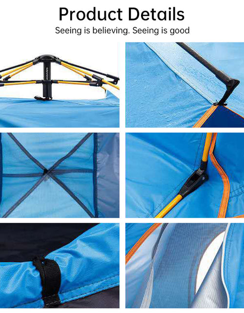 Load image into Gallery viewer, Quick-Deploy Green/White Outdoor Tent, Comfortably Accommodating 3-4 People on Camping Trips
