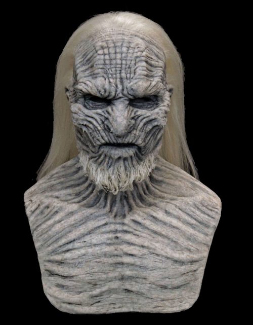 Load image into Gallery viewer, Game of Thrones 8 The White Walkers Cosplay Mask Scary Night King Zombie Latex Masks Halloween Party Costume Props
