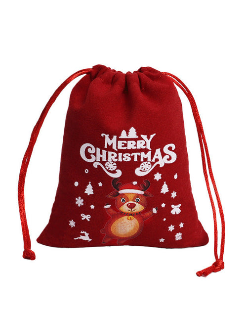 Load image into Gallery viewer, Christmas Gift Velvet/linen Drawstring Bags Bracelet Jewelry Candy Packaging Bags
