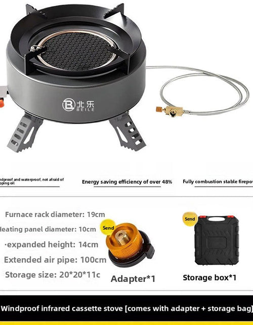 Load image into Gallery viewer, New Explorer 4000W infrared camping stove: portable, windproof, with electronic ignition for outdoor cooking.
