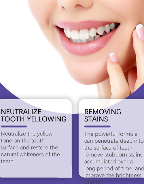 Load image into Gallery viewer, Oralhoe Purple Brightening Toothpaste Brightening Remove Stains Improve Yellow Teeth Gentle Cleaning Dental Hygiene Care Toothpaste
