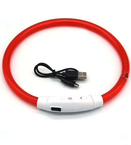 Dog luminous collar luminous pet collar USB charging neck ring LED luminous dog collar