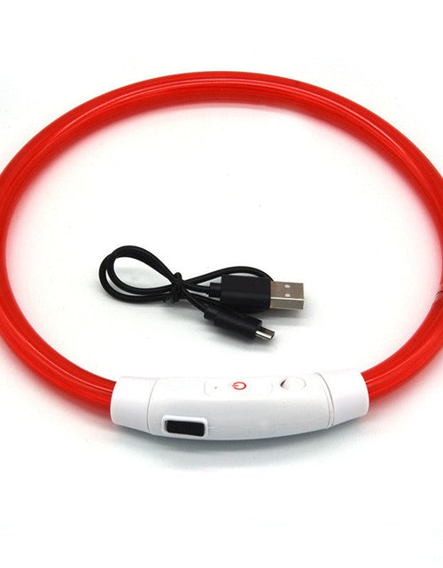 Load image into Gallery viewer, Dog luminous collar luminous pet collar USB charging neck ring LED luminous dog collar

