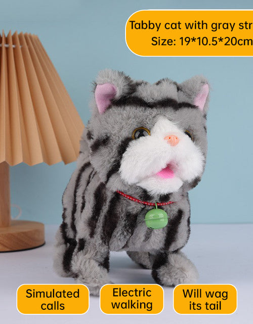 Load image into Gallery viewer, Realistic Electronic Cat Toy with Walking &amp; Barking Actions to Keep Your Pet Active and Entertained.
