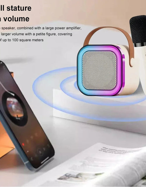 Load image into Gallery viewer, K12 Wireless Microphone Karaoke Machine Bluetooth Speaker KTV HIFI Stereo Sound RGB Colorful LED Lights For Outdoor Home Party
