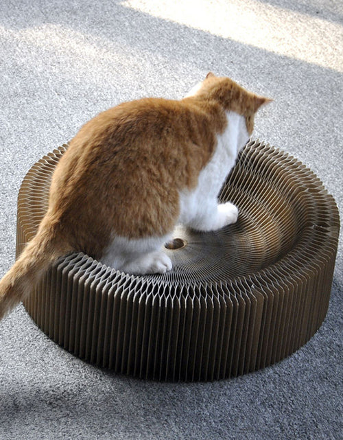 Load image into Gallery viewer, Creative accordion cat scratching board pet supplies decompression grinding claws corrugated paper cat specific
