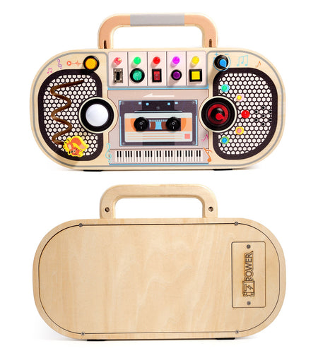 Children's wooden early education toys, switches, circuit recorders, busy boards, enlightenment, hands-on cognition, new LED lights