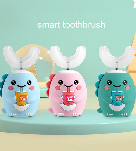 U-shaped electric toothbrush children's rechargeable 2-6-12-year-old rechargeable baby toothbrush U-shaped little dinosaur child