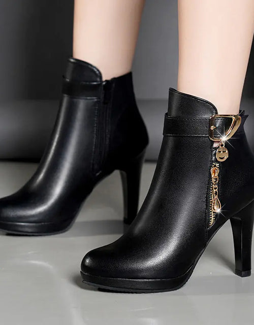 Load image into Gallery viewer, Winter Women's Warm Ankle Boots with Chunky Heels
