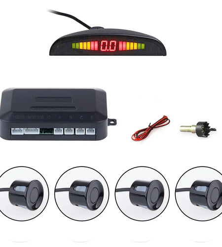 Car Auto Parktronic LED Parking Sensor With 4 Sensors Reverse Backup Car Parking Radar Monitor Detector System Backlight Display