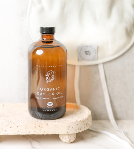 Organic Pure Castor Oil + Cloth Pack Bundle