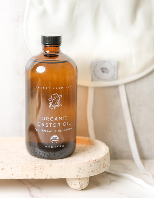 Load image into Gallery viewer, Organic Pure Castor Oil + Cloth Pack Bundle
