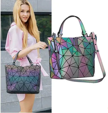 Load image into Gallery viewer, Geometric Laser Women's Handbag and Crossbody Bag
