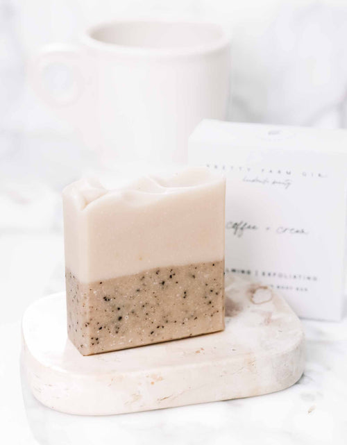 Load image into Gallery viewer, Coffee + Cream Handmade Tallow and Goat Milk Soap Bar
