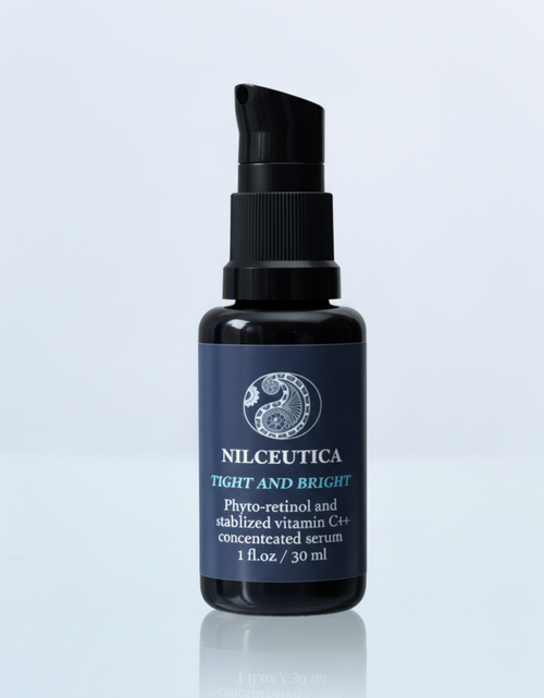 Load image into Gallery viewer, TIGHT AND BRIGHT, an Advanced Gentle Phyto-Retinol and Vitamin C Face Serum, 12 Innovative Technologies, 55% High-Performance Cosmeceuticals
