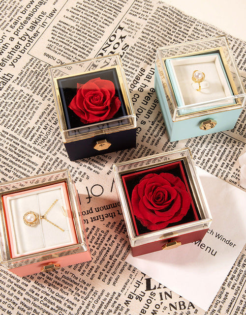 Load image into Gallery viewer, 360° Flip Rose Gift Box Necklace Ring Gift Box For Women Girlfriend 2024 Hot Best Valentine Mother Day Birthday Gift Decoration
