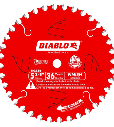 Diablo D0536X 5-3/8 in. x 36 Tooth Finish Trim Saw Blade