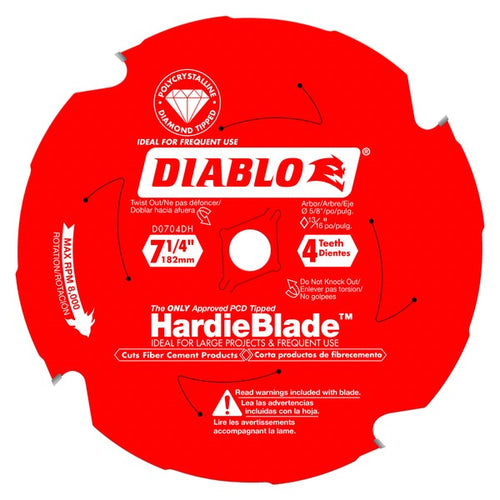 Load image into Gallery viewer, Diablo D0704DHA 7-1/4 in. x 4 Tooth (PCD) Fiber Cement HardieBlade
