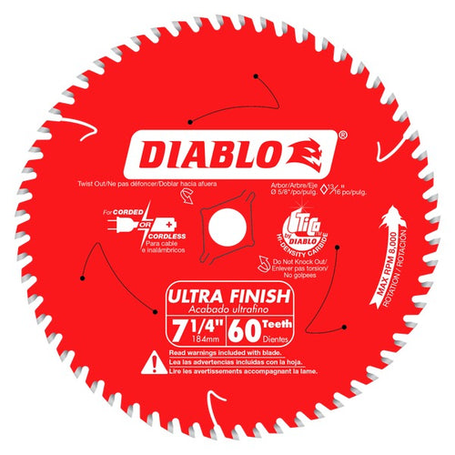 Load image into Gallery viewer, Diablo D0760A 7-1/4 in. x 60 Tooth Ultra Finish Saw Blade
