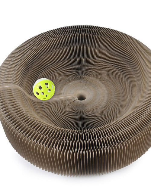 Load image into Gallery viewer, Creative accordion cat scratching board pet supplies decompression grinding claws corrugated paper cat specific
