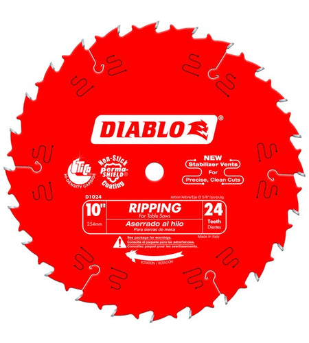 Diablo D1024X 10 in. x 24 Tooth Ripping Saw Blade