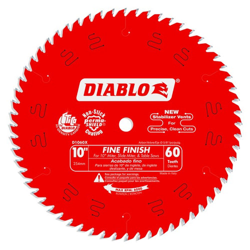Load image into Gallery viewer, Diablo D1060X 10 in. x 60 Tooth Fine Finish Saw Blade
