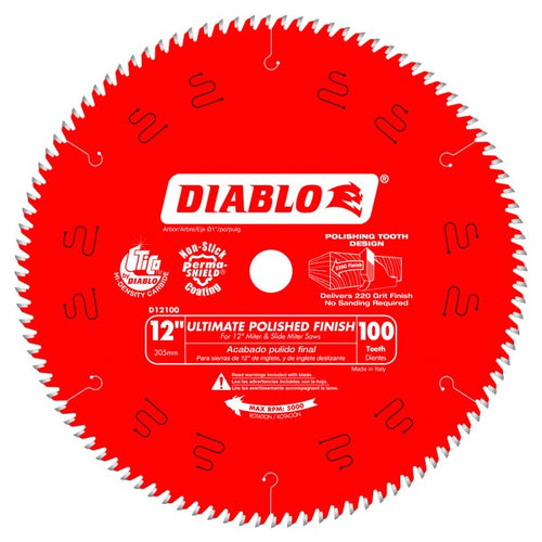 Load image into Gallery viewer, Diablo D12100X 12 in. x 100 Tooth Ultimate Polished Finish Saw Blade
