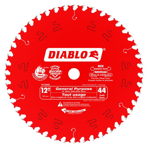 Load image into Gallery viewer, Diablo D1244X 12 in. x 44 Tooth General Purpose Wood Saw Blade

